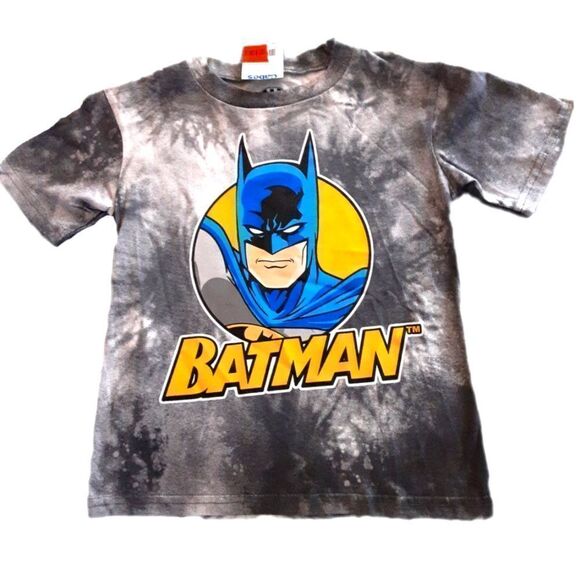 Batman Other - BATMAN AUTHENTIC‎ T-Shirt Short-Sleeved Tie-Dye Kids Size 5/6